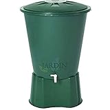 Completo con tapadera y grifo de descarga. La solución más sencilla y cómoda para aprovechar el agua de lluvia.