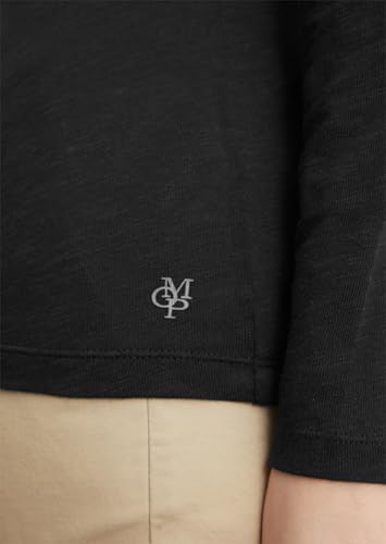 Marc O'Polo Damen Langarmshirt aus Bio-Baumwolle Unterziehshirt, Schwarz (Black), XXL – Ansicht 4