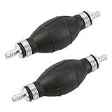 マリンボート燃料移送ポンプバルブ、10mm 3/8インチ、2個、ブラック(8mm)