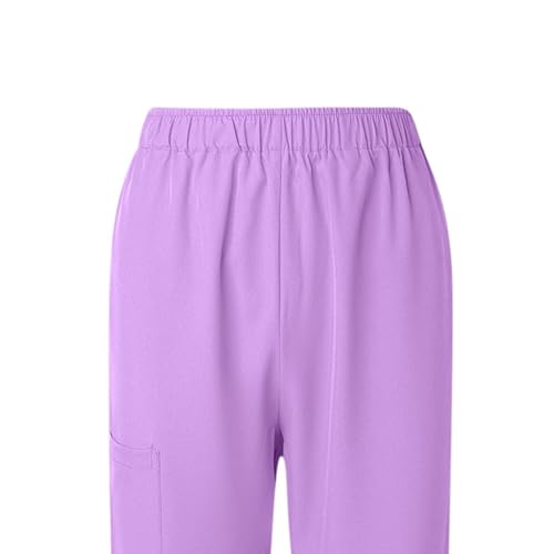 Image of Women's Medica Scrub Pants Pull On Workwear Cargo Pocket Elastic Waist Hospital Uniform Trousers