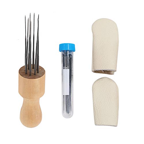 Needle Felting Tool Solid Wood Handle Felt Stitch Punch Tool 10pcs Wool Fleting Tools