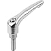 SS Adj Handle 1/4-20 Ext 1.57 1.85 2.8