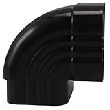 Zerodeko Aluminum Alloy Downspout Elbow 60x80mm Right Angle Rain Gutter Connector Metal Rainwater Drainage Fitting for Roofing Gutters and Downspout Extensions
