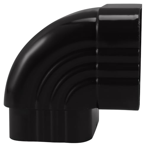 Zerodeko Aluminum Alloy Downspout Elbow 60x80mm Right Angle Rain Gutter Connector Metal Rainwater Drainage Fitting for Roofing Gutters and Downspout Extensions