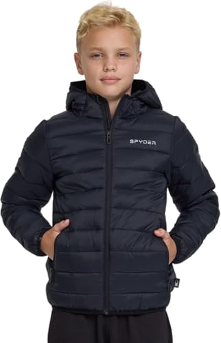 Image of Spyder Boys Puffer Jacket - Lightweight Packable Wind Water Resistant Quilted Boys Winter Coat - Cozy Insulated Winter Jacket