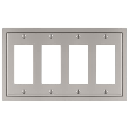 Amerelle 900R4N placa para interruptor de 4 balancines de metal níquel 2