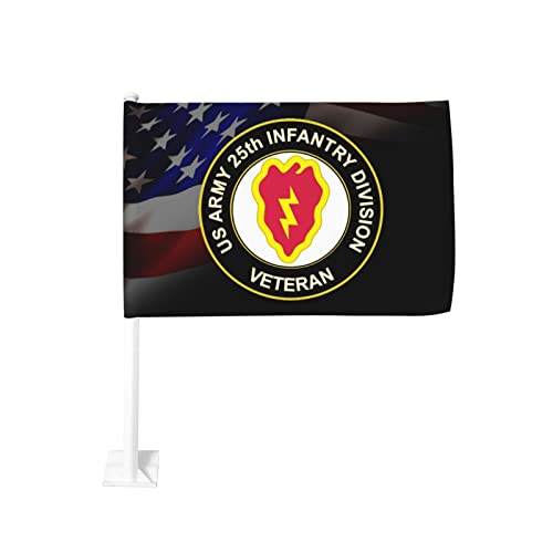 US Army Veteran 25th Infantry Division 100% Polyester Fabric With Printing For Indoor Outdoor Decoration