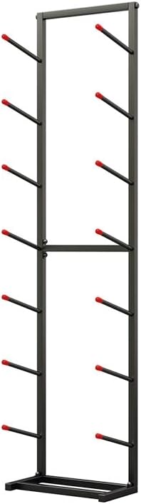 4/7-Tiers Skateboard Storage Racks, Floor Snowboard Display Stand, Home Gym Double Sided Skateboard Organize Holder for Skis/Scooter/Longboard(Black,37x30x130cm)