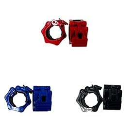 HULKFIT 2″ Quick Release Nylon Resin Barbell Clamp Collars – Multi Color