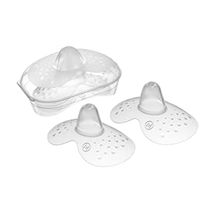 MAM Nipple Shields Size Medium (Pack of 2), Breast Shields with Sterilisable Travel Case, Breast Protectors to Support…