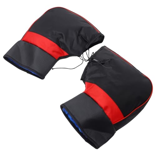 MAJORMENCH Guantes Manoplas Manillar Moto de Cuero PU Impermeables y Cortaviento para Invierno Protección Térmica y Seguro para Motociclistas Color Aleatorio Color Aleatorio
