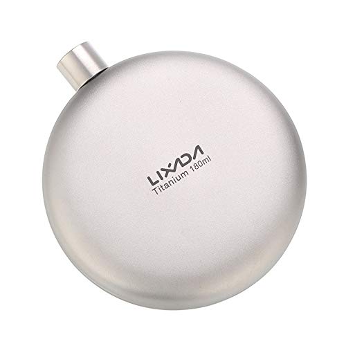 Frasco, Romacci Frasco de titânio à prova de vazamentos de 180 ml Frasco de vinho com álcool de uísq