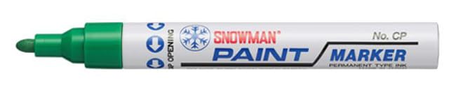 Generico Confezione da 12 pennarello marcatore indelebile SNOWMAN paint marker smalto punta tonda VERDE