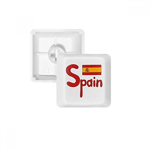 Keycaps Clavier Mécanique PBT Espagne Motif Rouge Blanc Touche OEM sans Impression R1