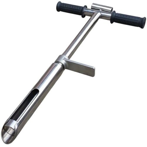 Stainless Steel Soil Sampler with Foot Pedal and Scale Thickness 3mm