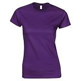 Gildan SoftStyle Ladies Fitted Ringspun T-Shirt M Purple