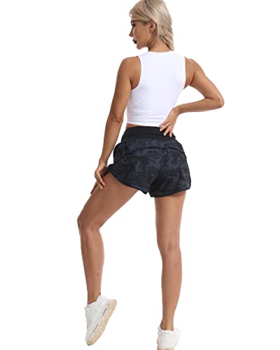 Kcutteyg Running Shorts For Women With Liner High Waisted Lightweight Womens Workout Shorts With Back Pocket- 4 Inch thumb #5