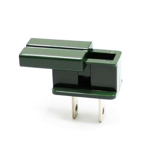 Male Vampire Plug SPT-2 Green, Slide-in Zipper Plug for Christmas Party Lighting Power Plugs (25 pcs SPT2 Size Cable)