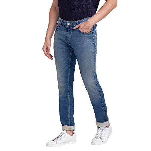 Image of Spykar Men's Slim Fit Low Rise Casual Jeans