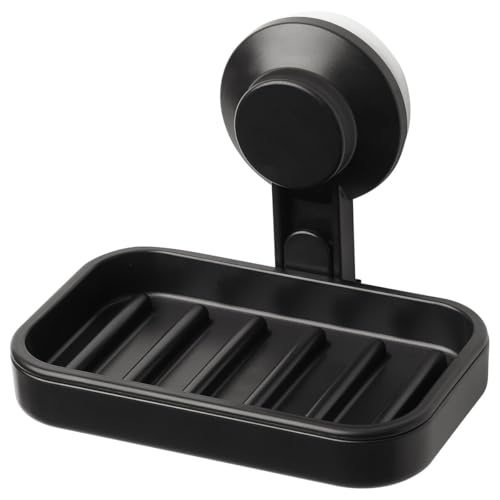 Porte-savon mural avec ventouse noir ProTuning TISKEN pour douche
