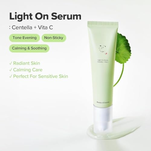 Image of Light On Serum Vitamin C + Centella (30ml) | Dark Spot & Fine Line Correcting Serum, Hydrating Moisturizer, Korean Skin Care for Men and Women(Style-20)