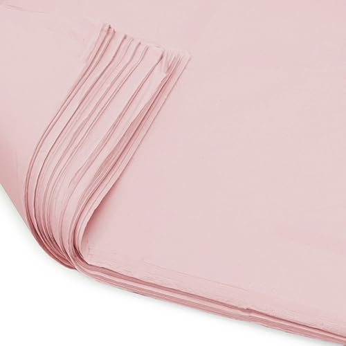 Pack of 10 x Vibrant Tissue Paper 500mm x 750mm for Gift Bags Wrapping Flowers Wedding Arts Crafts - Quality Acid Free (Baby Pink)