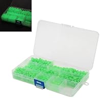 OriGlam 900 Stück leuchtende Angelperlen, oval, Kunststoff, leuchtende Angelperlen, Ei-Perlen, leuchtet im Dunkeln, Angelzubehör, schwimmende Werkzeuge