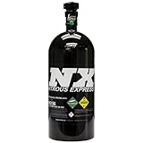 Nitrous Express 10 LB Bottle W/Lightning 500 Valve (6.89 Dia. X 20.19 Tall), Black, -6 Nipple