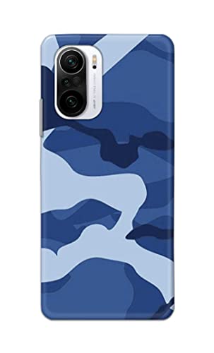 Image of Printed Hard Back Cover Case for Mi 11x 5G | Mi 11x Pro 5G Back Cover (Army Blue Pattern) -1302