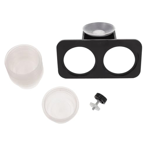 Abaodam 爬虫類用給餌器 プラスチック製 食品ボウル 飼育タンク専用 吸盤付き 環境に優しいデザイン カメやトカゲに