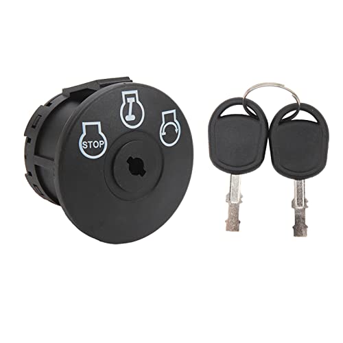Interruptor de Encendido del Motor del Cortacésped, Interruptor de Arranque de 3 Posiciones con 2 Llaves de Repuesto para el Interruptor de Encendido Automático Cub