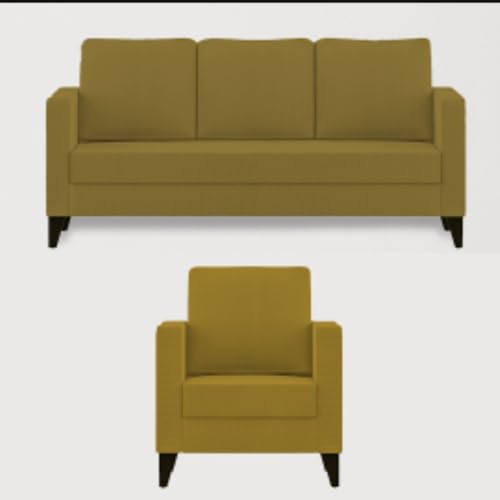 Image of The MM Furniture store Premium Fabric Sofa - Dirty Gold (3+1+1 Seater)