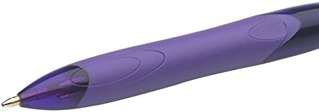 BIC 4 Colours Grip Retractable Ball Pens - Box of 12- Medium Point (1.0 mm) - Extra-Comfort Grip - Fashion Ink Colours
