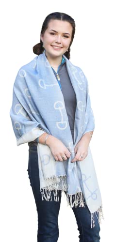 Pashmina Snaffle Bit Thermals - Themed Cold Weather Scarves in Beige, Black3