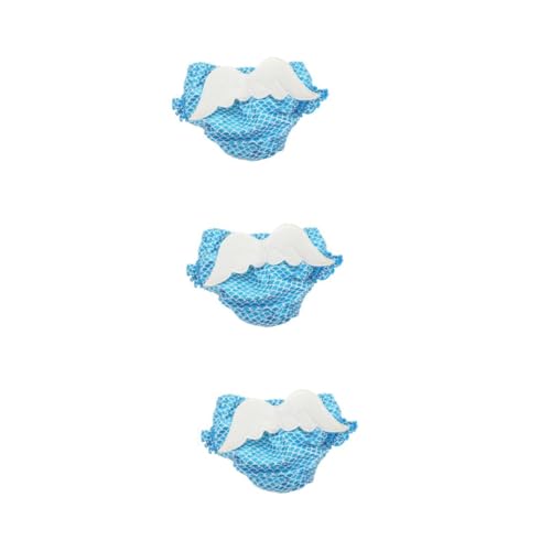 DEARMAMY 3 Piezas Bañadores Para Pantalones De Baño Pantalones De Natación De Natación Reutilizables De Natación Para Bebés Poliéster Sky-blue