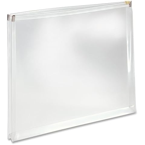 Globe-Weis Zip Envelopes Side-Opening, Letter Size - Document - 13" x 10" - Zippered - Poly - 5/Pack - Clear Cover