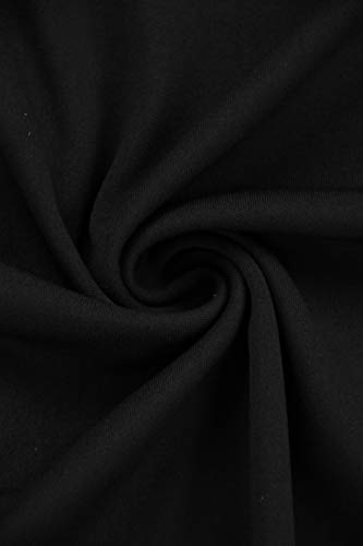 MeeNew Women's Solid Halterneck Long Sleeve Prom Maxi Bodycon Dress Black XL