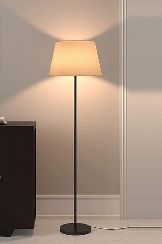 Whimsy Floor Lamp – Standing Modern Lamp with Silver Jute Lampshade, 14 Inch Height for Living Room, Home, Hotel, Office Corner Décor-image-24