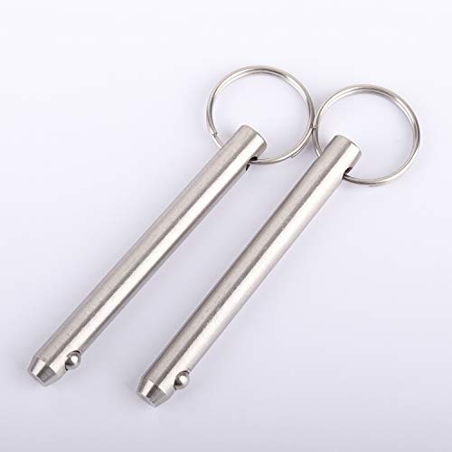 2 Pack Quick Release Pins, Fastener Diameter 5/16 inch(8mm) Usable Length: 2.42inch(61.5mm), Bimini Top Pin, Full 316 Stainless Steel Marine Hardware for Ship Outfitting/Shipbuilding