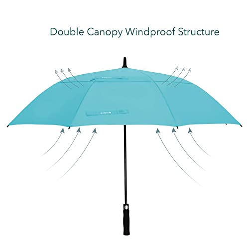 Zekar 54/62/68 Inch Windproof Large Golf Umbrella, Oversized Double Canopy Vented Waterproof Stick Umbrellas Automatic Open For Men Women, Including Wooden Handle Version #TOP5