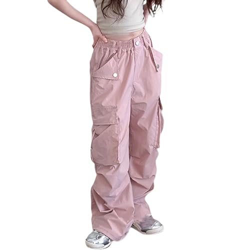 Cargo Pants for Girls 2025 Trendy High Waisted Baggy Wide Leg Floor Trousers Hip Hop Streetwear with Multi Pockets2