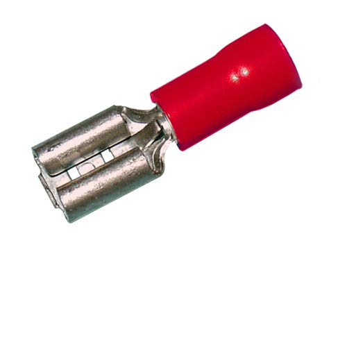 Female Quick Disconnect Vinyl Insulated .187” 22-18 AWG (Red) - 50PK