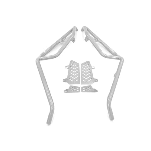 Motorschutz Sturzbügel Für Aprilia Für SR-GT 200 2022 2023 2024 SRGT200 Motor Schutz Autobahn Crash Bars Rahmen Schutz Stoßstange(Silber)