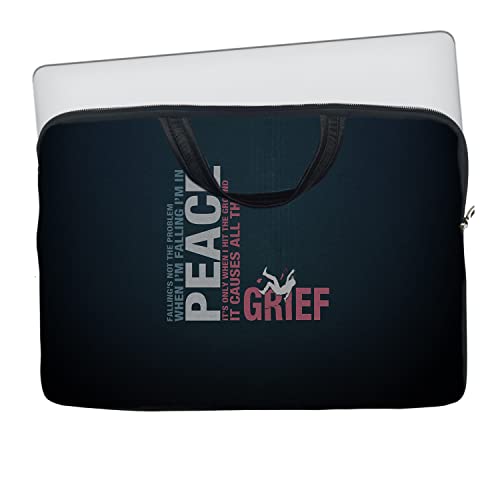 Image of TheSkinMantra Chain Laptop Sleeve Bag Compatible with Laptop /Macbooks /Chrombook /Notebook /Zbook (13.3 Inch [Handle], Peace)