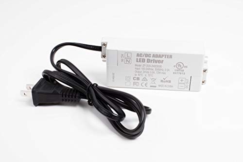 Image of UL Listed 24v 3A 72w LED Power Supply Driver AC Adapter Transformer 110v to 24v DC for LED Strip Module Puck Light