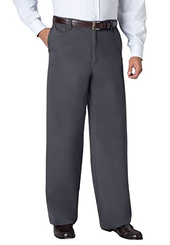 KingSize Men's Big & Tall Tall Wide Leg Wrinkle Free Expandable Waist Pant