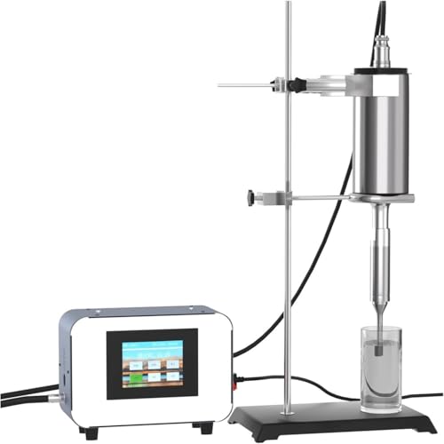 超音波ホモジナイザー、超音波処理器セルディスラプターミキサー、ブラケット付き、ハンドヘルドホモジナイザーラボ乳化剤、3mm / 8mmチタンプローブ直径、サンプル容量2000mL、生物学、研究室用(8MM)