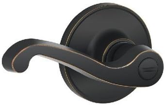 SCHLAGE J Series Lasalle Aged Bronze Universal Turn-Lock Privacy Door Lever