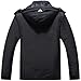 MAOYSSEN Herren Winter Skijacke wasserdichte winddichte atmungsaktive Jacke mit Fleecefutter abnehmbare Kapuze dicke Softshelljacke