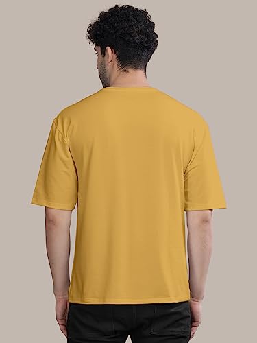 Image of BULLMER Trendy Front and Back Printed Oversized Round Neck T-Shirt for Men - Pack of 2
